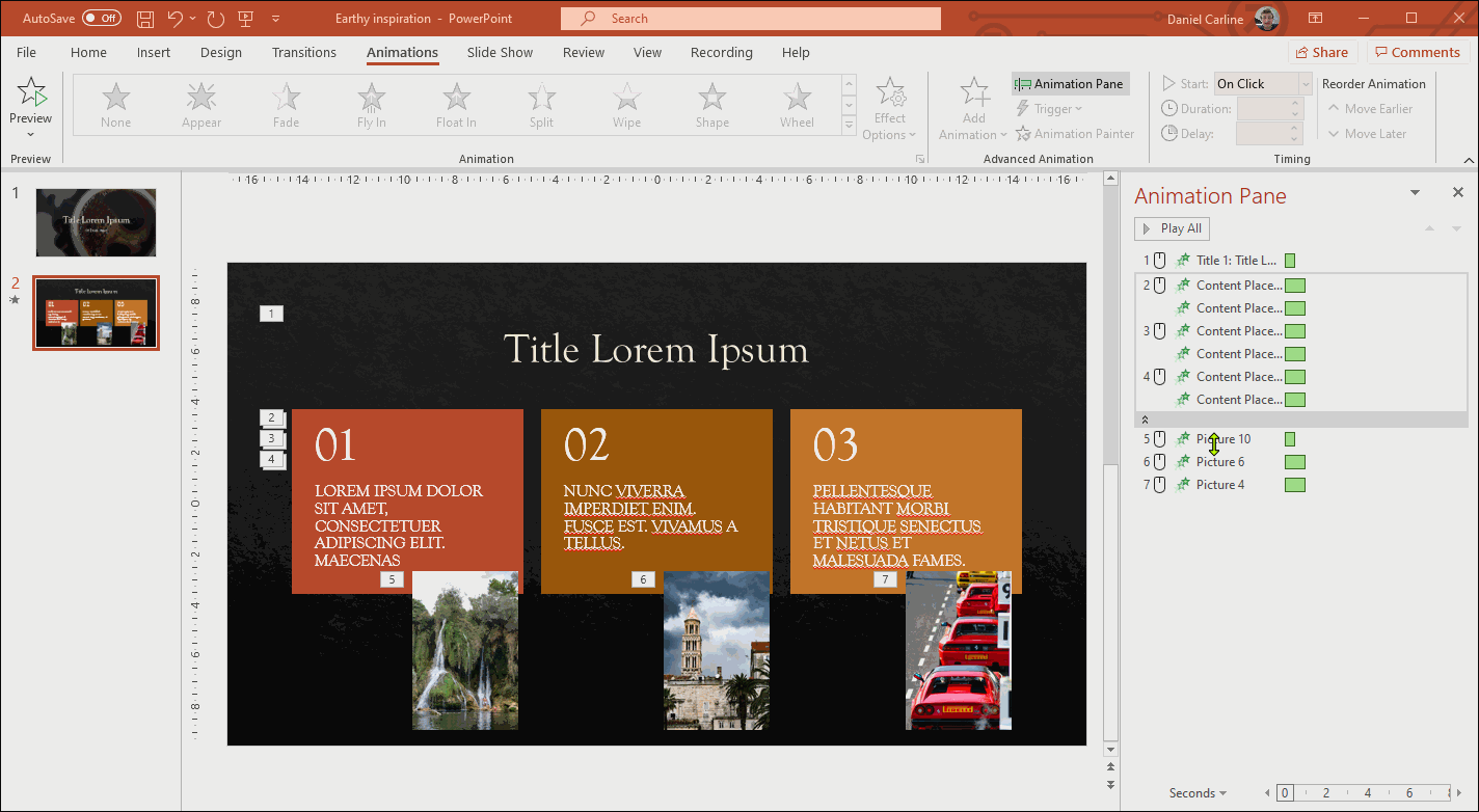 Powerpoint Animation Pane Support and Information Zone